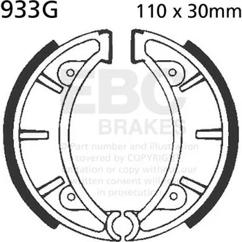 Brzdová čelist EBC Brzdové čelisti Grooved 933G