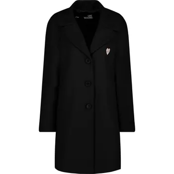 Love Moschino Vlněný kabát | Barva:černý | Velikost:40