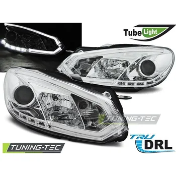 Přední světlomet PŘEDNÍ SVĚTLA TUBE LIGHT DRL CHROM pro VW GOLF 6 10.08-12