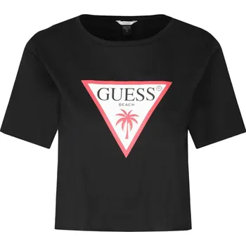 Dámské tričko Guess Tričko | Barva:černý | Velikost:S