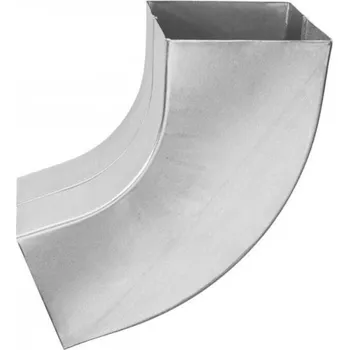 okap Koleno hliníkové hranaté přírodní 120 mm