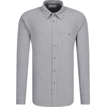 Pánská košile Calvin Klein Košile MINI HEATHER GINGHAM | Barva:šedý | Velikost:M