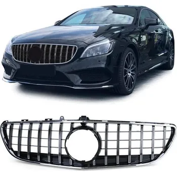 Tuning Sport Maska chladiče chrom pro lesklá černá pro . Mercedes CLS C218 Facelift 14-18