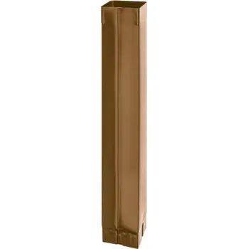 Střecha Svod pozinkovaný hranatý metalický měděný 100 mm, délka 3 m