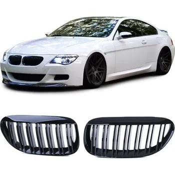Tuning Maska chladiče (dvojitá) černá lesklá pro . BMW 6 series E63 E64