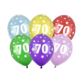 Silné Balónky 30cm metalické mix - narozeniny - Birthday No.70