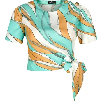 Elisabetta Franchi Hedvábná halenka | Barva:mátově zelený | Velikost:36