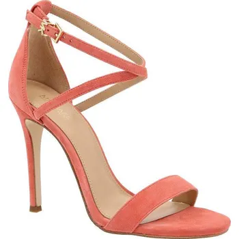 Dámské sandále Michael Kors Kůžoné sandály na jehlovém podpatku ANTONIA | Barva:korálově růžový | Velikost:38,5