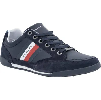Pánská obuv Tommy Hilfiger Plátěné tenisky s přídavkem kůže | Barva:tmavě modrá | Velikost:40