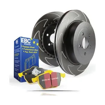 Brzdový komplet Přední sada EBC PD18KF086 - Brzdové kotúče BSD Grooved + brzdové dosky Yellowstuff