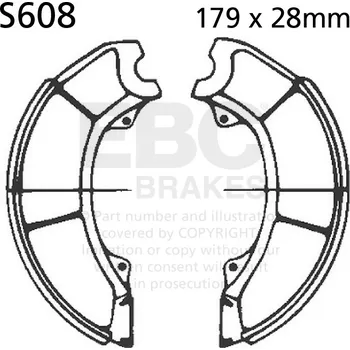 Brzdová čelist EBC Brzdové čelisti Organic S608