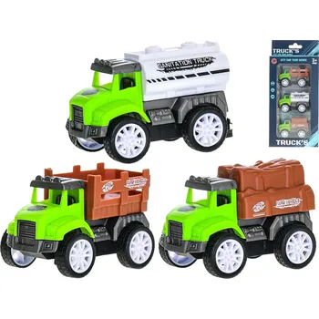 autíčko Mikro trading Farmářská vozidla - 7,5 cm - zpětný chod - 3 ks