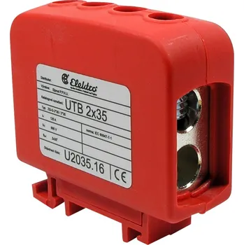 Rozvaděč ELEKTRO BEČOV Svorka UTB 2×35 univerzální červená U2035.16