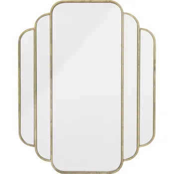 Zrcadlo Mosazné kovové zrcadlo Bloomingville Mas 80 x 63 cm
