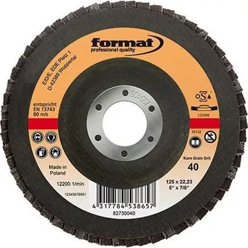 Příslušenství k brusce Kotouč lamelový 125mm K80 ocel/inox FORMAT