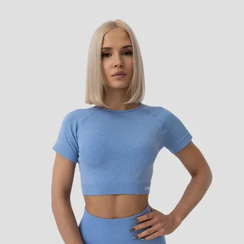 Dámské tričko GymBeam Dámské triko FLO Crop-Top Blue L
