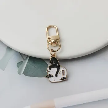 Přívěsek Na Klíče kočka v hrnečku