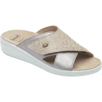 Dámská zdravotní obuv Scholl ANTONIA CROSS dámské zdravotní pantofle barva šedá šedá/hnědá 40