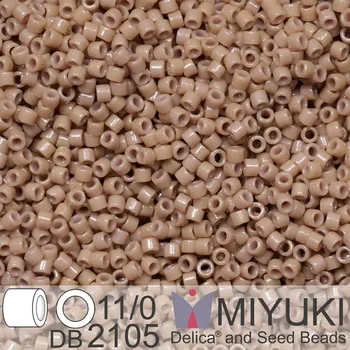 Korálek Korálky Miyuki Delica 11/0. Barva Duracoat Dyed Opaque Beige DB2105. Balení 5g.