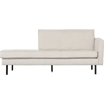 Otoman WOOOD Bílá bouclé lenoška Raden 203 cm, pravá