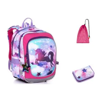 Školní batoh Sada pro školačku ENDY 20002 SET MEDIUM