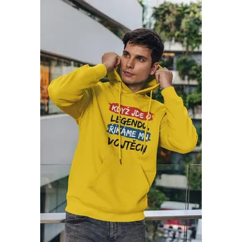 Pánská mikina Pánská mikina Vojtěch Barva: Žlutá, Velikost: 4XL