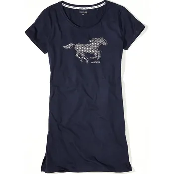 Dámské noční prádlo MUSTANG Dámská modrá noční košile s potiskem koně CIRCLE DOTS XL 6229_6500.574