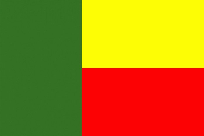 Státní vlajka Benin tištěná venkovní Alerion