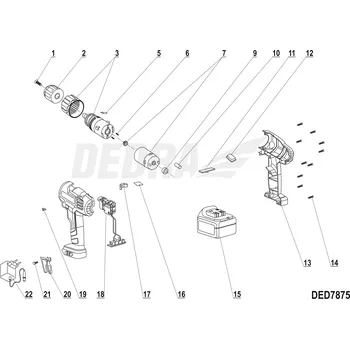 Svítilna LED indikátor nabíjení DEDRA XDED7875.16