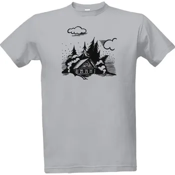 Tričko s potiskem Chatka na samotě pánské