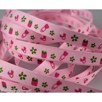 Stuha Lemovka - stuha - stuhy dudlík růžová