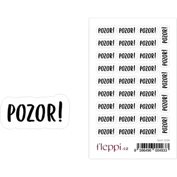 samolepka Fleppi Samolepky Pozor!