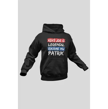 Pánská mikina Pánská mikina Patrik Barva: Černá, Velikost: 4XL