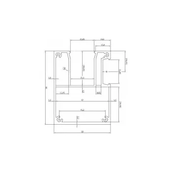 Stavební profil Hliníkový profil Branka 65x50