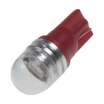 Povinná bezpečnostní výbava LED T10 červená, 12V, 1LED, 3SMD s čočkou, 952004RED