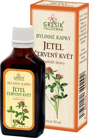 Valdemar Grešík Jetel červený květ kapky