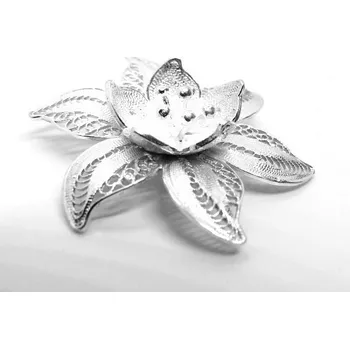 Přívěsek Stříbrný přívěsek kytka - 1535 (Stříbrná krajková kytička)