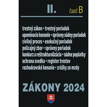 Zákony 2024 II B Trestné právo a súdne spory