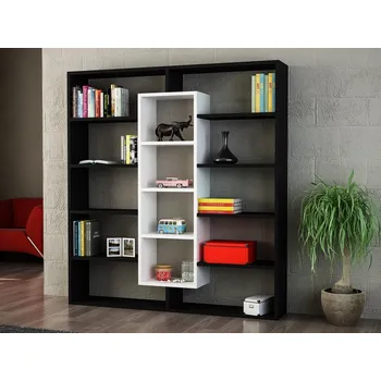 police Policový regál BOJOHAGUR, černá/bílá + vyzvednutí ZDARMA