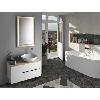 Koupelnový nábytek Sapho Koupelnový set ODETTA 70+20, bílá/jilm bardini KSET-056