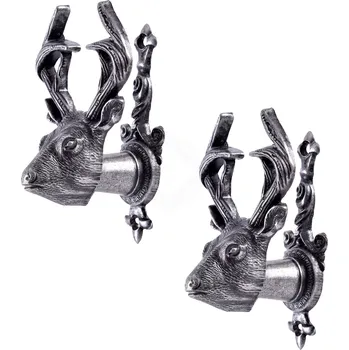 Karnevalový kostým Deepeka Nástěnný držák na pistole ve tvaru jelení hlavy, sada 2 ks