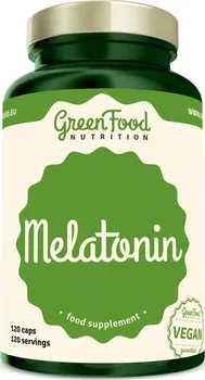 Přípravek na podporu paměti a spánku GreenFood Nutrition Melatonin 490 mcg 120 cps.