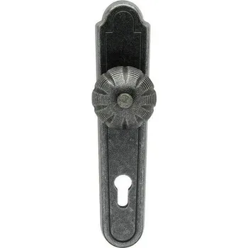 Dveřní kování COBRA OCHR.K. IMST KOVANÉ PŘEKRYTKA Provedení: PZ LI (klika levá/koule), Povrch: K - kované kování, Rozteč: 72 mm