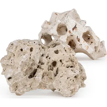 Dekorace do akvária Happet Vápenec na váhu, velikost L - Drilled limestone 25 - 40 cm Váha: 4 kg
