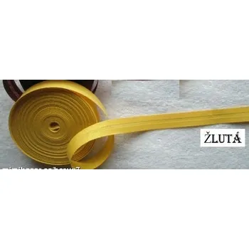 Stuha Lemovka šikmý proužek žlutá
