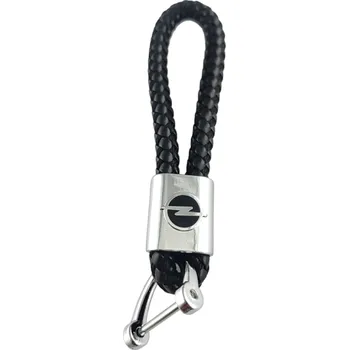 Kožená smart klíčenka OPEL s logem a kroužkem z nerezové oceli