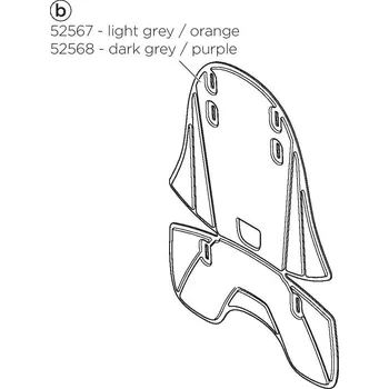 cyklosedačka Vycpávka Light Grey/Orange 52567
