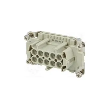 Elektrická zásuvka ILME Konektor hranatý zásuvka CNE 10 PIN10+PE velikost 57.27