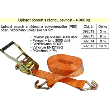 Upínací popruh Popruh upínací s ráčnou 4t/10m/50mm