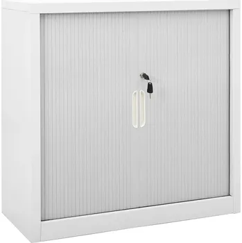 Šatní skříň ZBXL Skříň s posuvnými dveřmi šedá 90 x 40 x 90 cm ocel